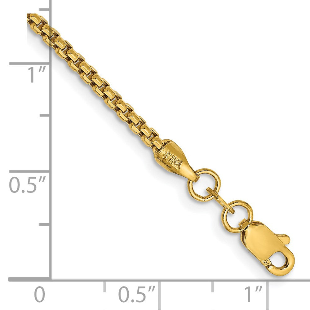 Gold (14K) Semi-Solid Round Box Chain