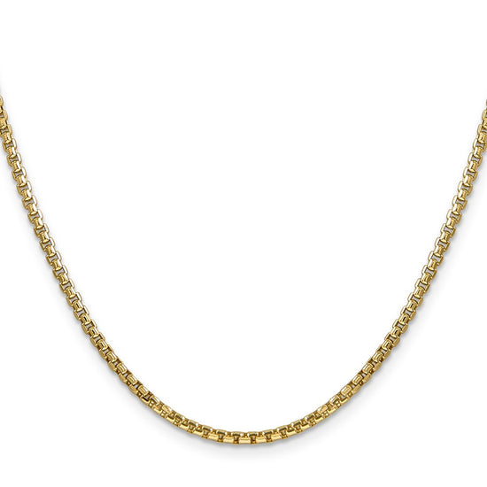 Gold (14K) Semi-Solid Round Box Chain