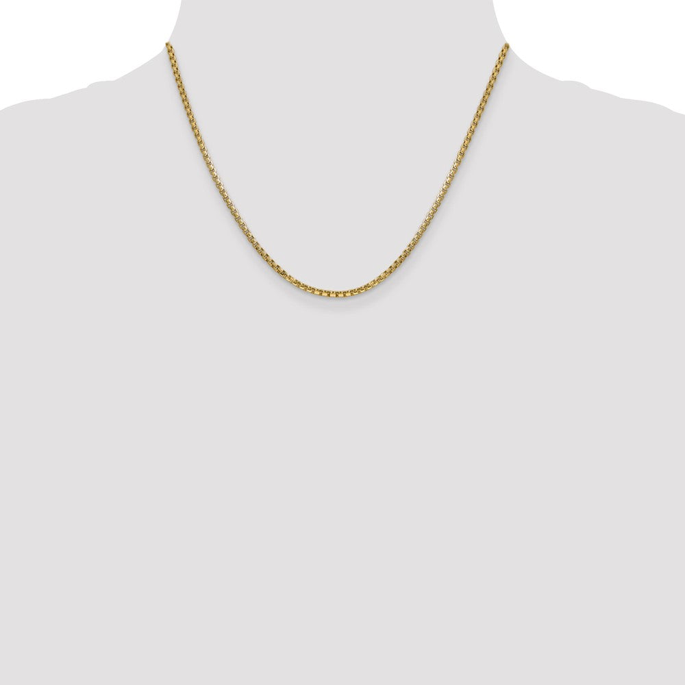 Gold (14K) Semi-Solid Round Box Chain