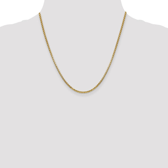 Gold (14K) Semi-Solid Round Box Chain
