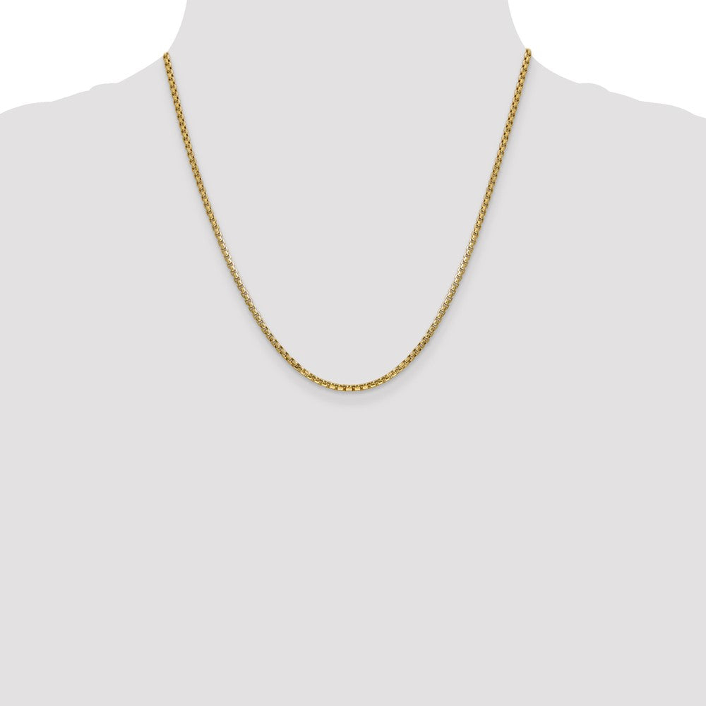 Gold (14K) Semi-Solid Round Box Chain