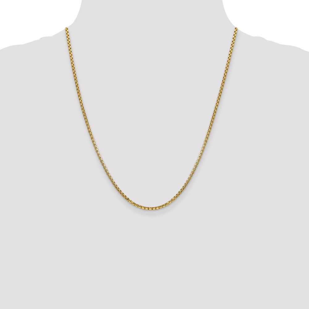 Gold (14K) Semi-Solid Round Box Chain