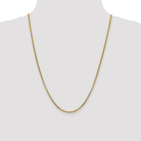 Gold (14K) Semi-Solid Round Box Chain