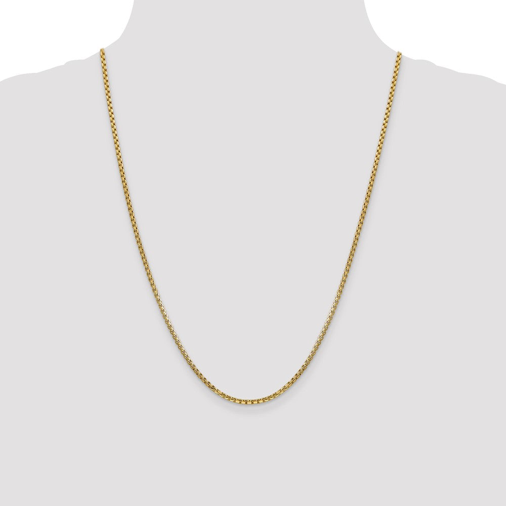 Gold (14K) Semi-Solid Round Box Chain
