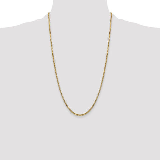 Gold (14K) Semi-Solid Round Box Chain