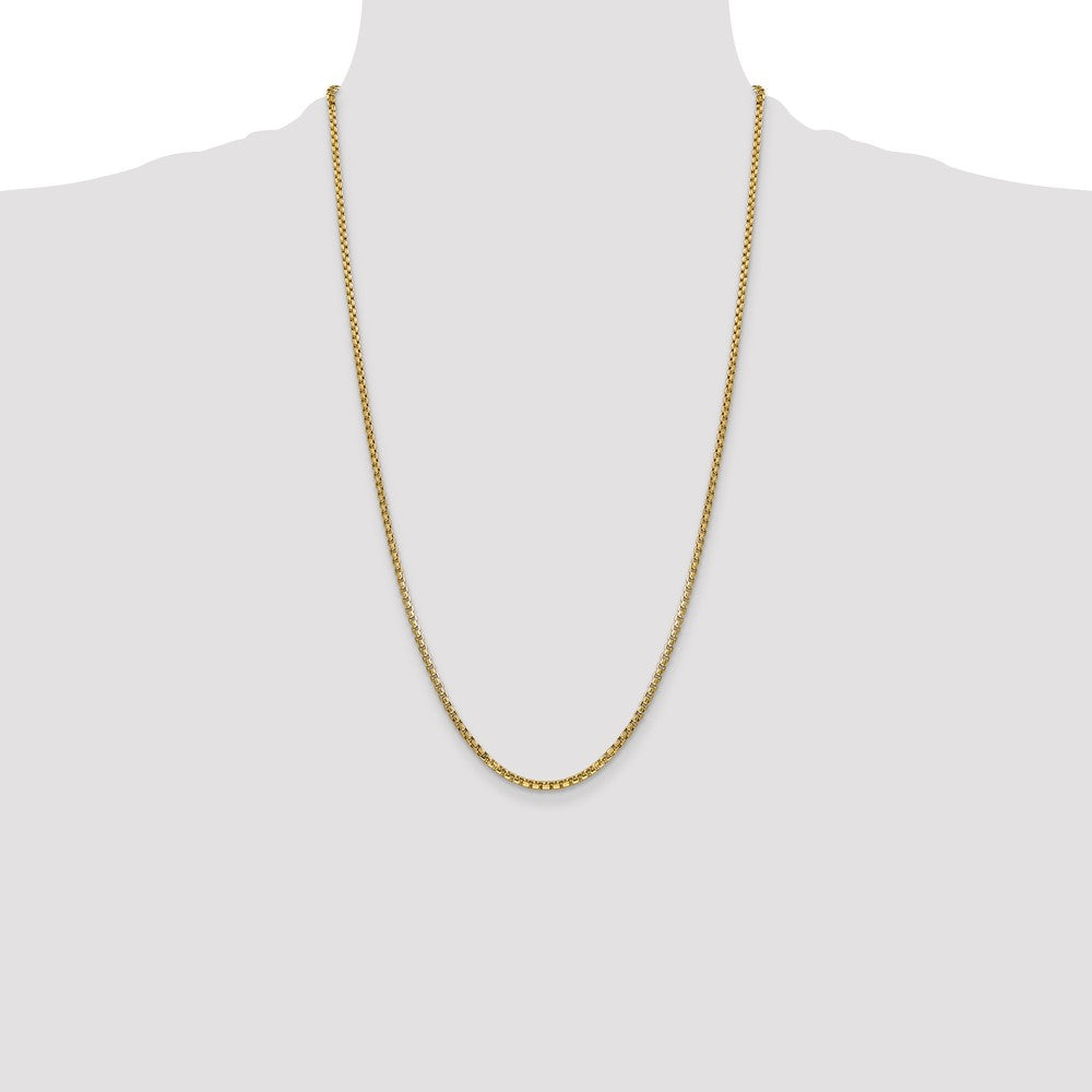 Gold (14K) Semi-Solid Round Box Chain