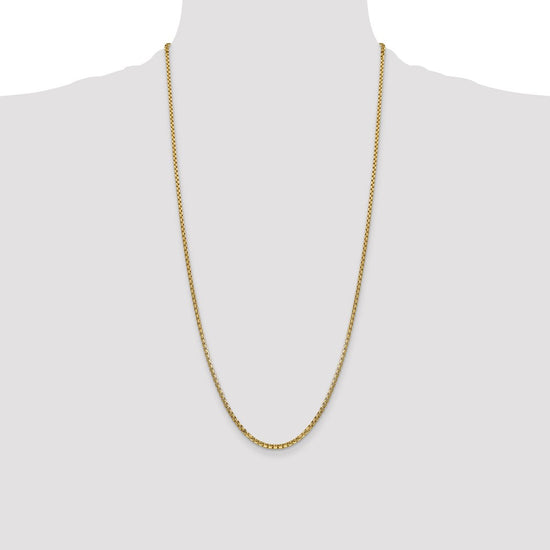 Gold (14K) Semi-Solid Round Box Chain