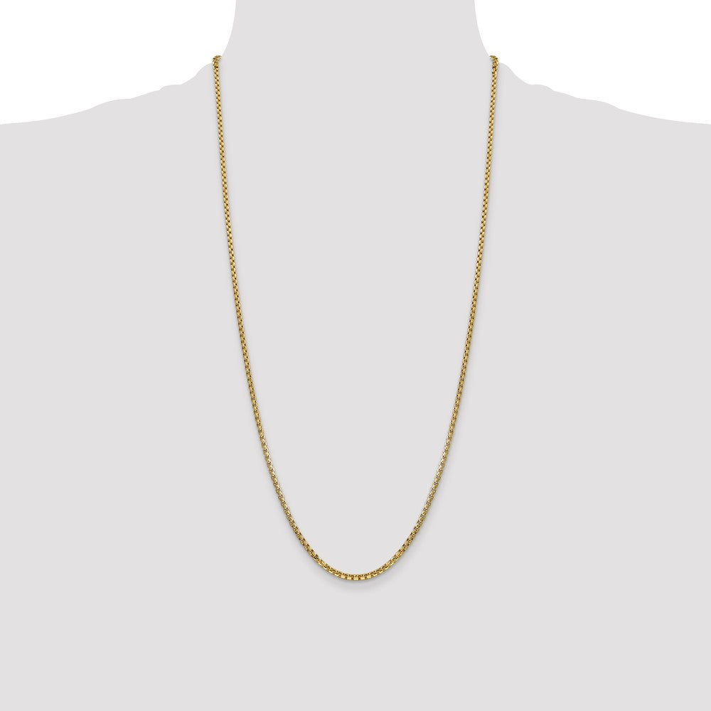 Gold (14K) Semi-Solid Round Box Chain