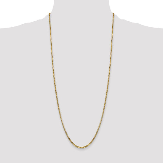 Gold (14K) Semi-Solid Round Box Chain