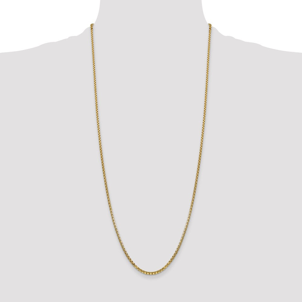 Gold (14K) Semi-Solid Round Box Chain