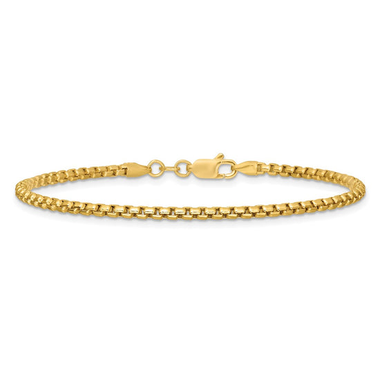 Gold (14K) Semi-Solid Round Box Chain