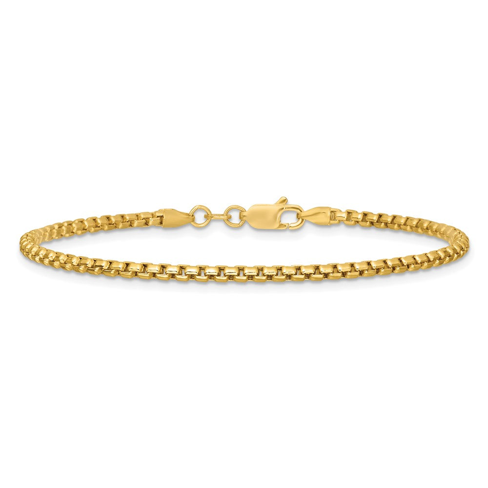 Gold (14K) Semi-Solid Round Box Chain