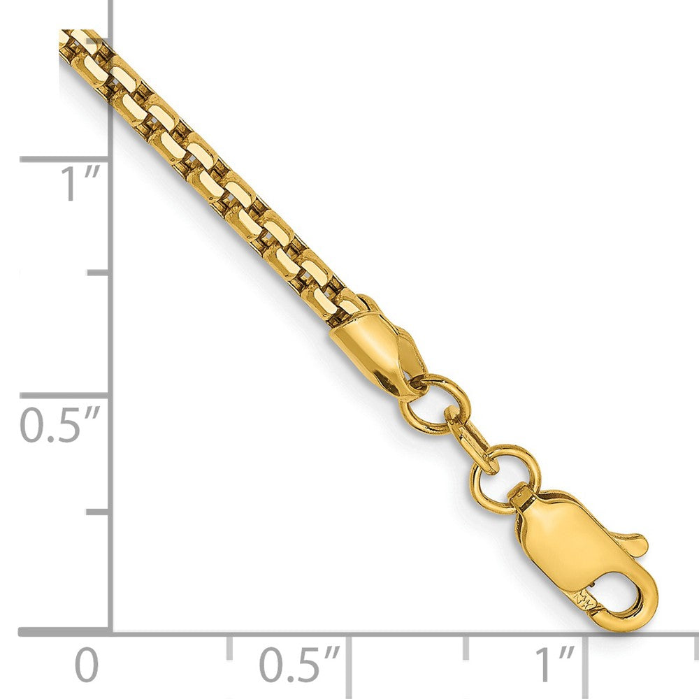 Gold (14K) Semi-Solid Round Box Chain