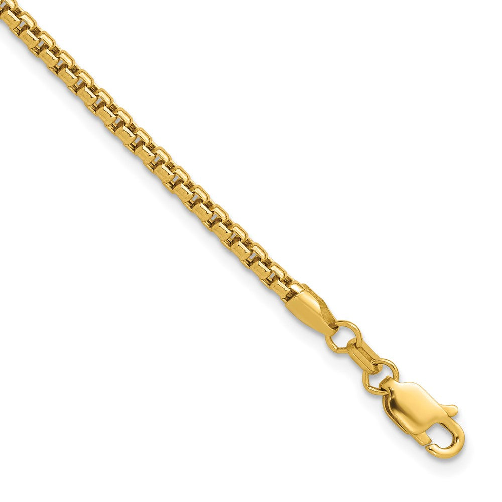Gold (14K) Semi-Solid Round Box Chain