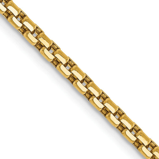 Gold (14K) Semi-Solid Round Box Chain