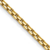 Gold (14K) Semi-Solid Round Box Chain