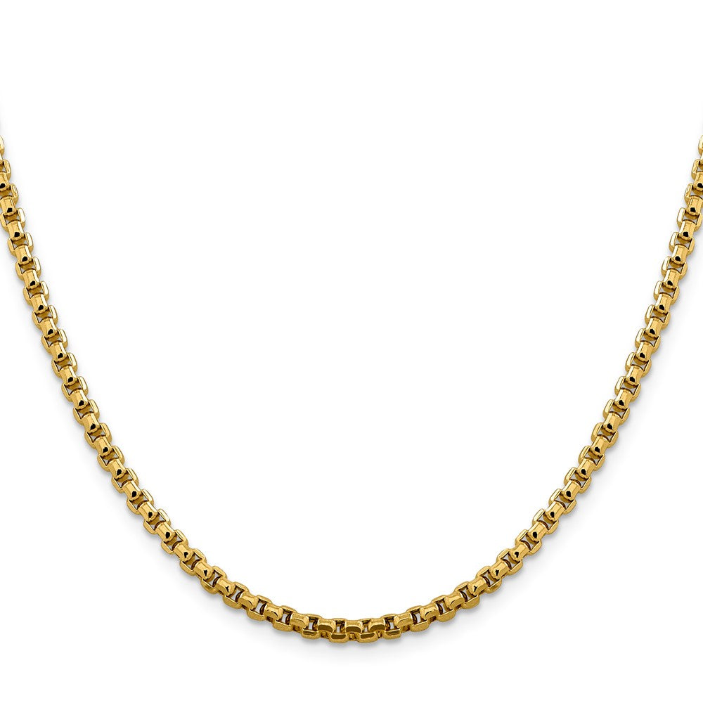 Gold (14K) Semi-Solid Round Box Chain