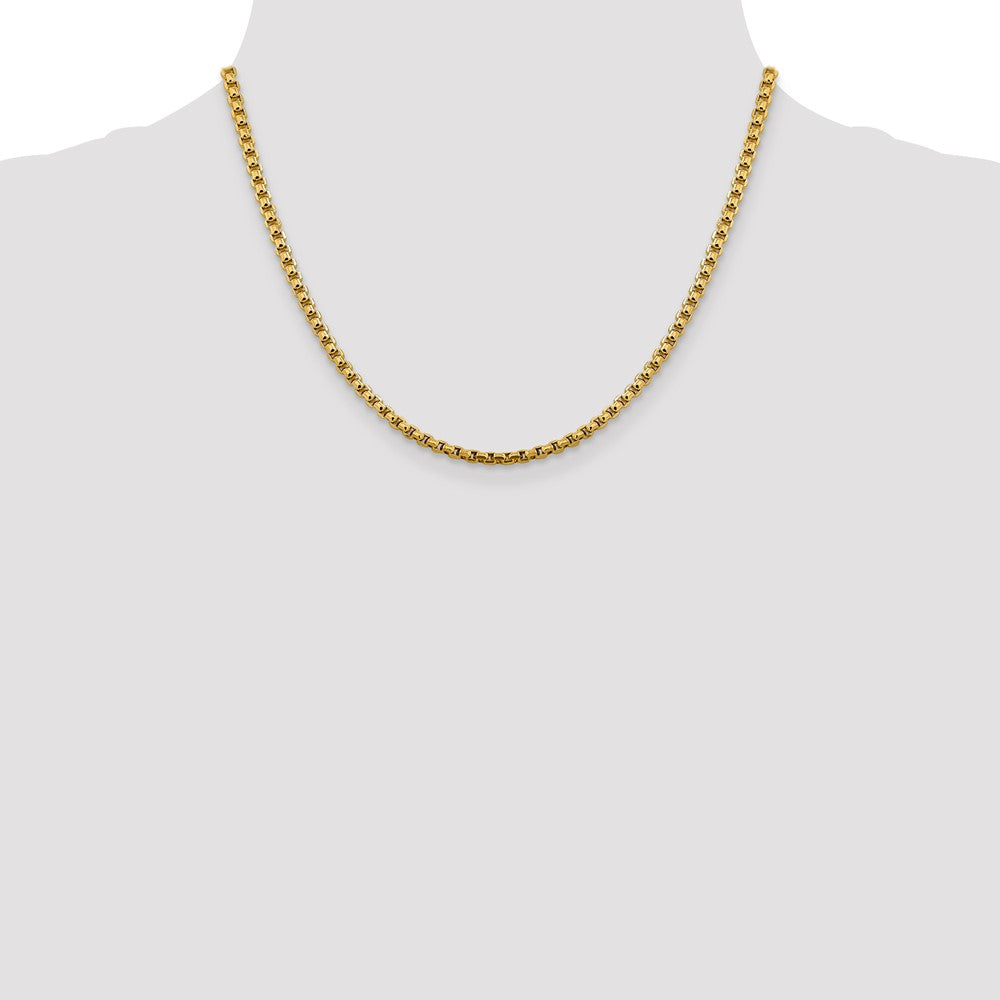 Gold (14K) Semi-Solid Round Box Chain