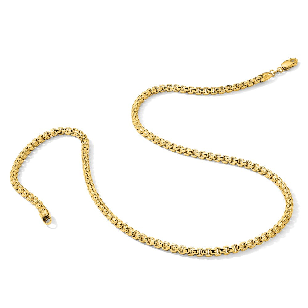 Gold (14K) Semi-Solid Round Box Chain