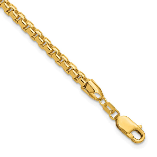 Gold (14K) Semi-Solid Round Box Chain