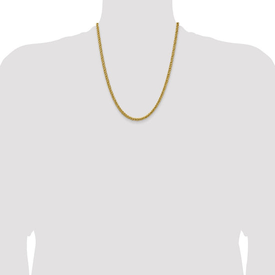 Gold (14K) Semi-solid 3-Wire Wheat Chain