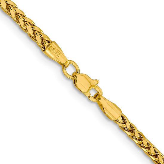 Gold (14K) Semi-Solid Diamond-Cut Wheat Chain