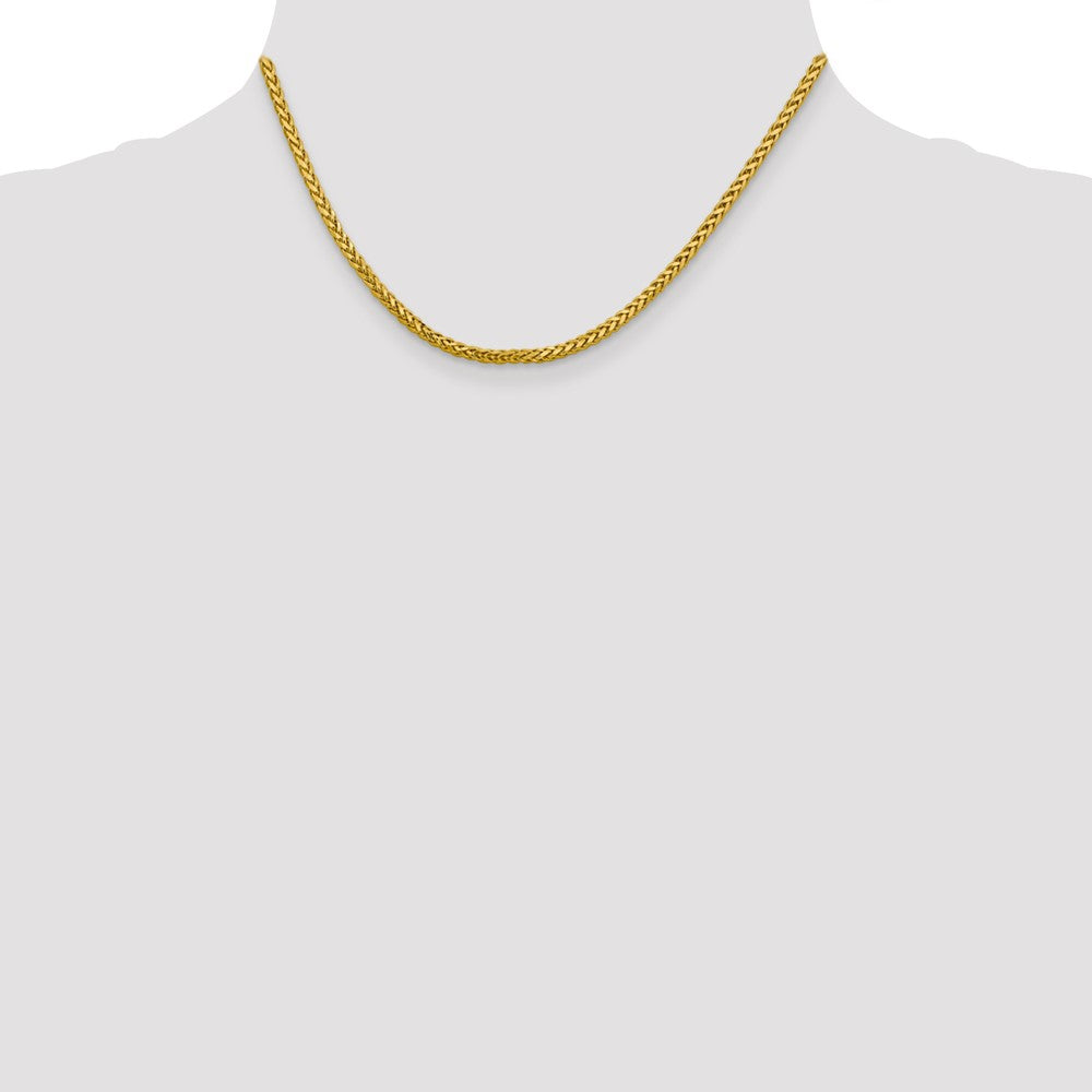 Gold (14K) Semi-Solid Diamond-Cut Wheat Chain