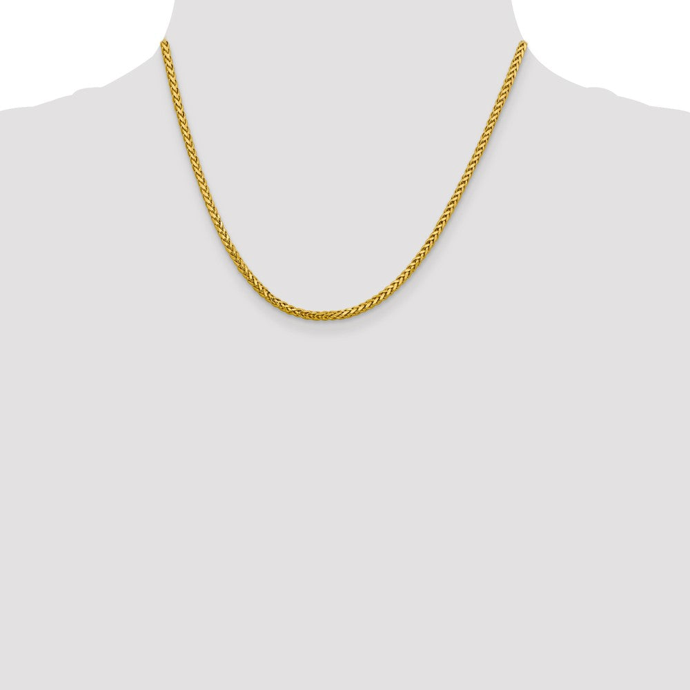 Gold (14K) Semi-Solid Diamond-Cut Wheat Chain