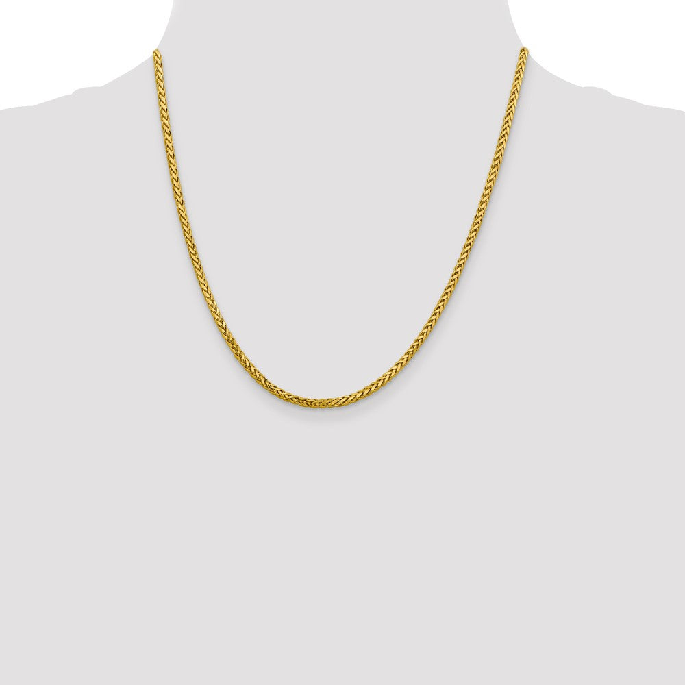 Gold (14K) Semi-Solid Diamond-Cut Wheat Chain