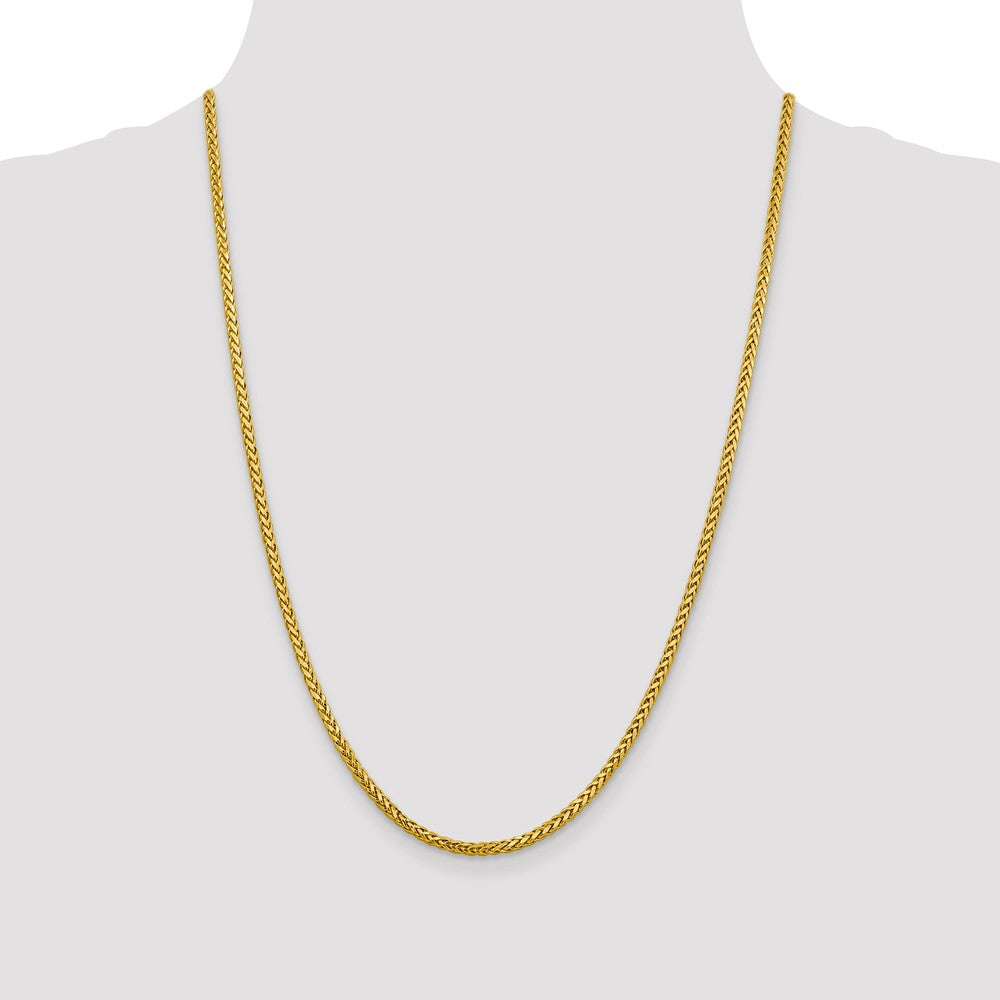 Gold (14K) Semi-Solid Diamond-Cut Wheat Chain