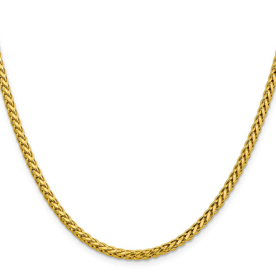 Gold (14K) Semi-Solid Diamond-Cut Wheat Chain