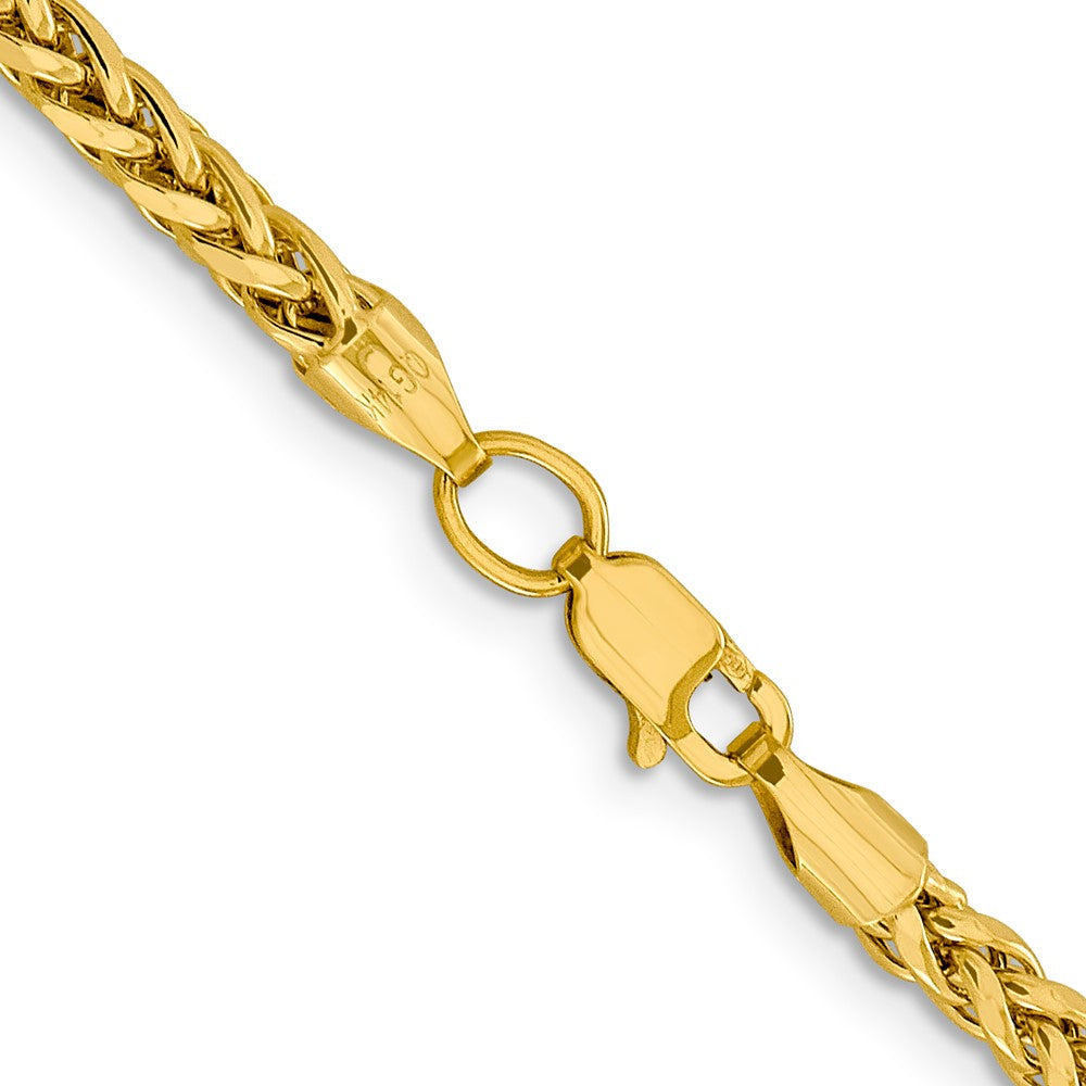 Gold (14K) Semi-Solid Diamond-Cut Wheat Chain