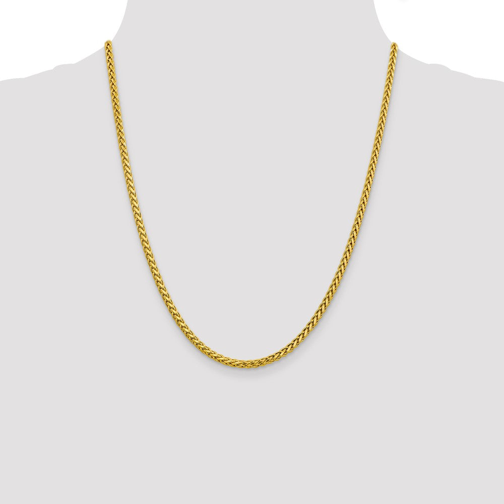 Gold (14K) Semi-Solid Diamond-Cut Wheat Chain