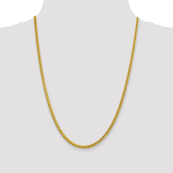 Gold (14K) Semi-Solid Diamond-Cut Wheat Chain