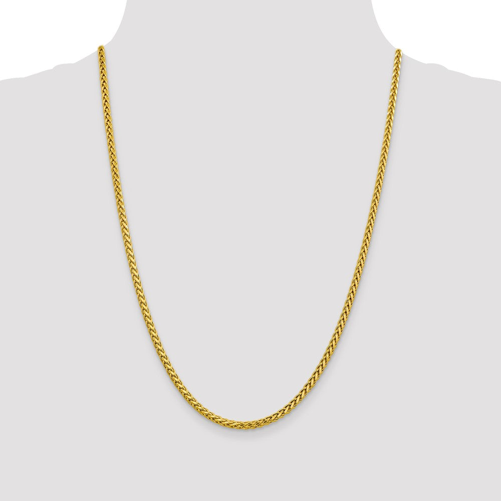 Gold (14K) Semi-Solid Diamond-Cut Wheat Chain