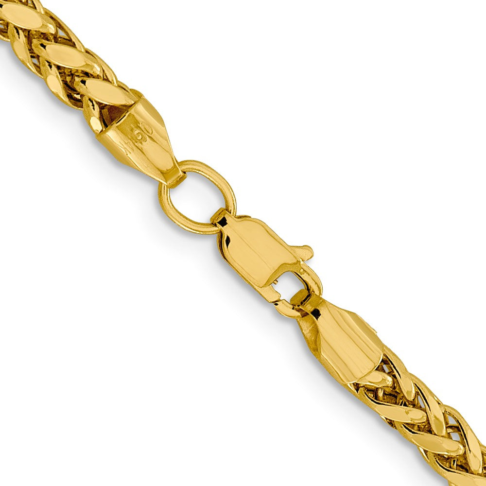 Gold (14K) Semi-Solid Diamond-Cut Wheat Chain