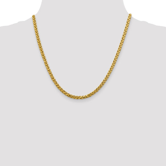 Gold (14K) Semi-Solid Diamond-Cut Wheat Chain