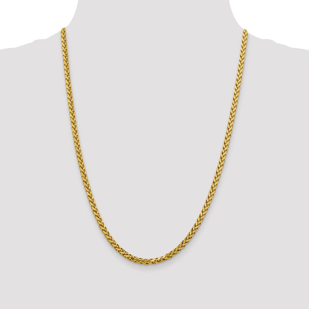 Gold (14K) Semi-Solid Diamond-Cut Wheat Chain