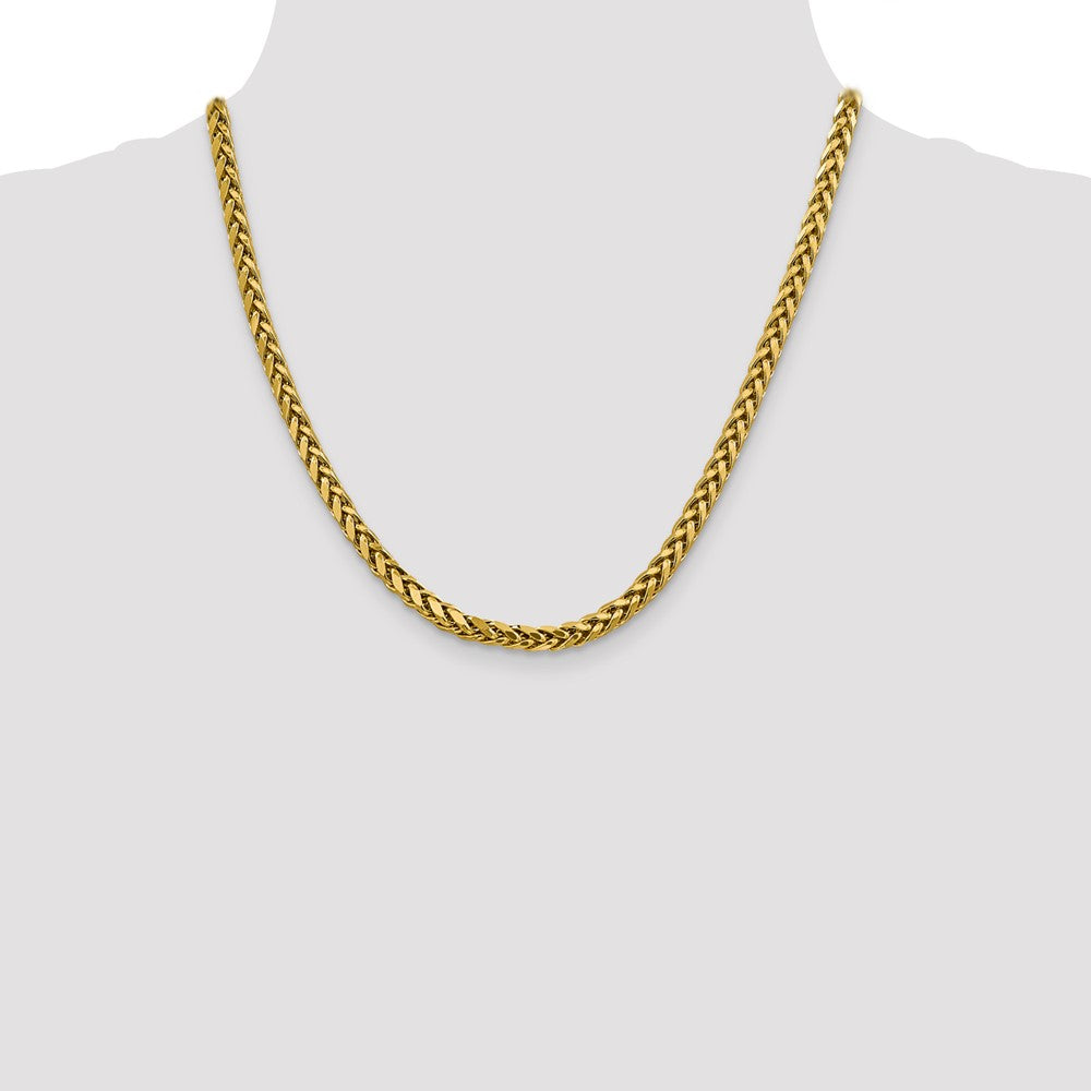 Gold (14K) Semi-Solid Diamond-Cut Wheat Chain