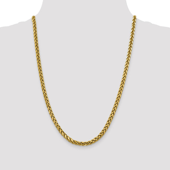 Gold (14K) Semi-Solid Diamond-Cut Wheat Chain