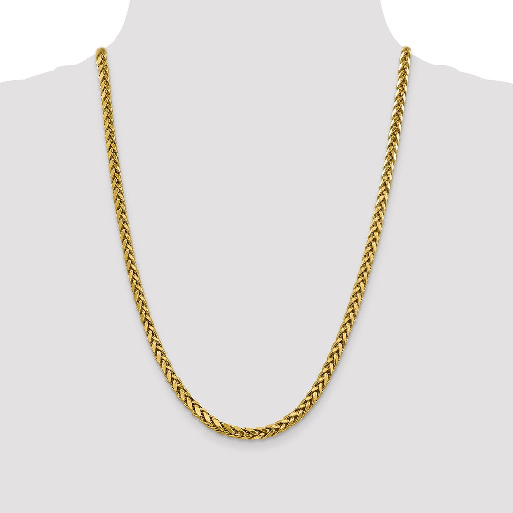 Gold (14K) Semi-Solid Diamond-Cut Wheat Chain