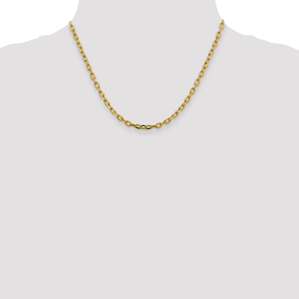 Gold (14K) Semi-solid Diamond-Cut Open Link Cable Chain