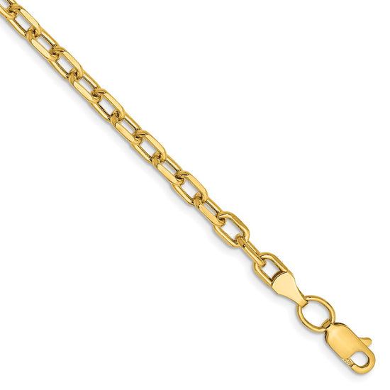 Gold (14K) Semi-solid Diamond-Cut Open Link Cable Chain