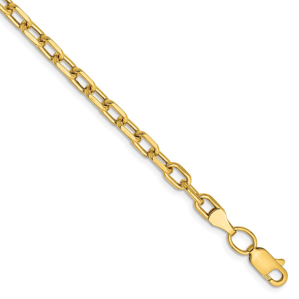 Gold (14K) Semi-solid Diamond-Cut Open Link Cable Chain