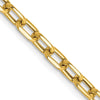 Gold (14K) Semi-solid Diamond-Cut Open Link Cable Chain