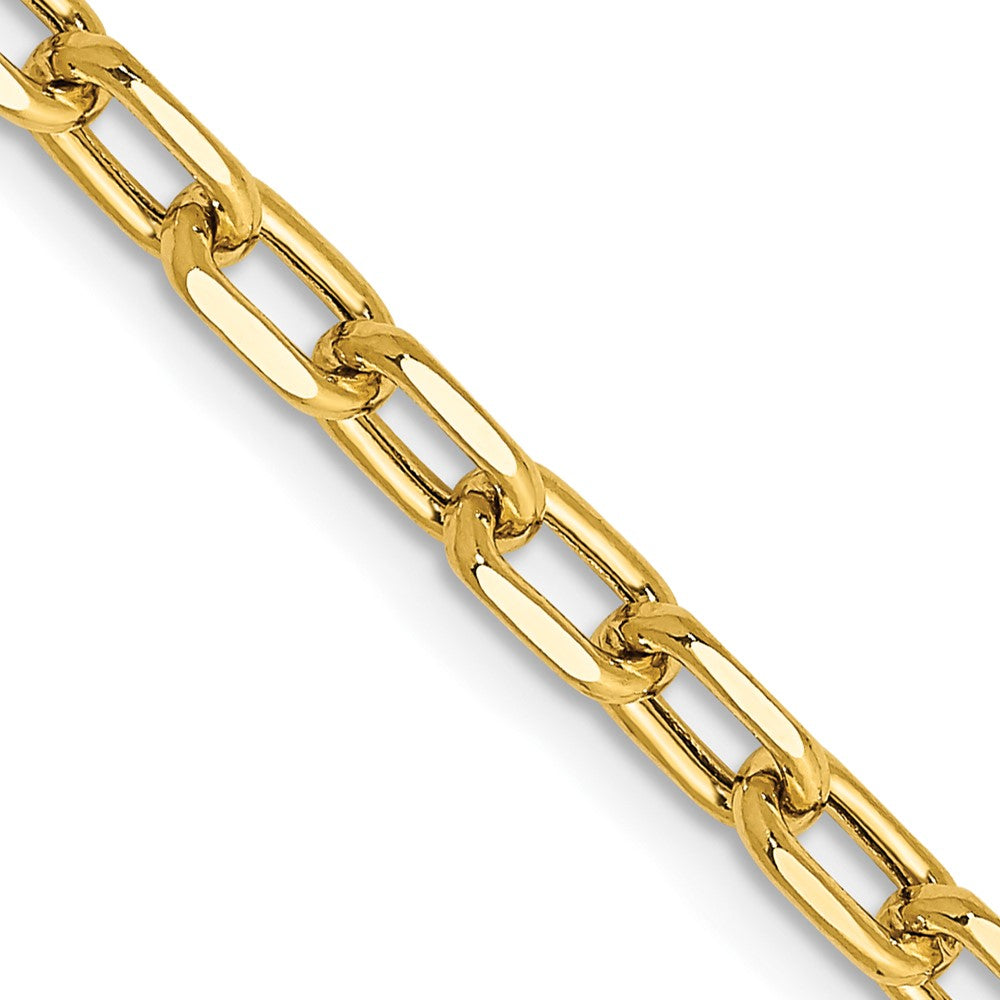 Gold (14K) Semi-solid Diamond-Cut Open Link Cable Chain