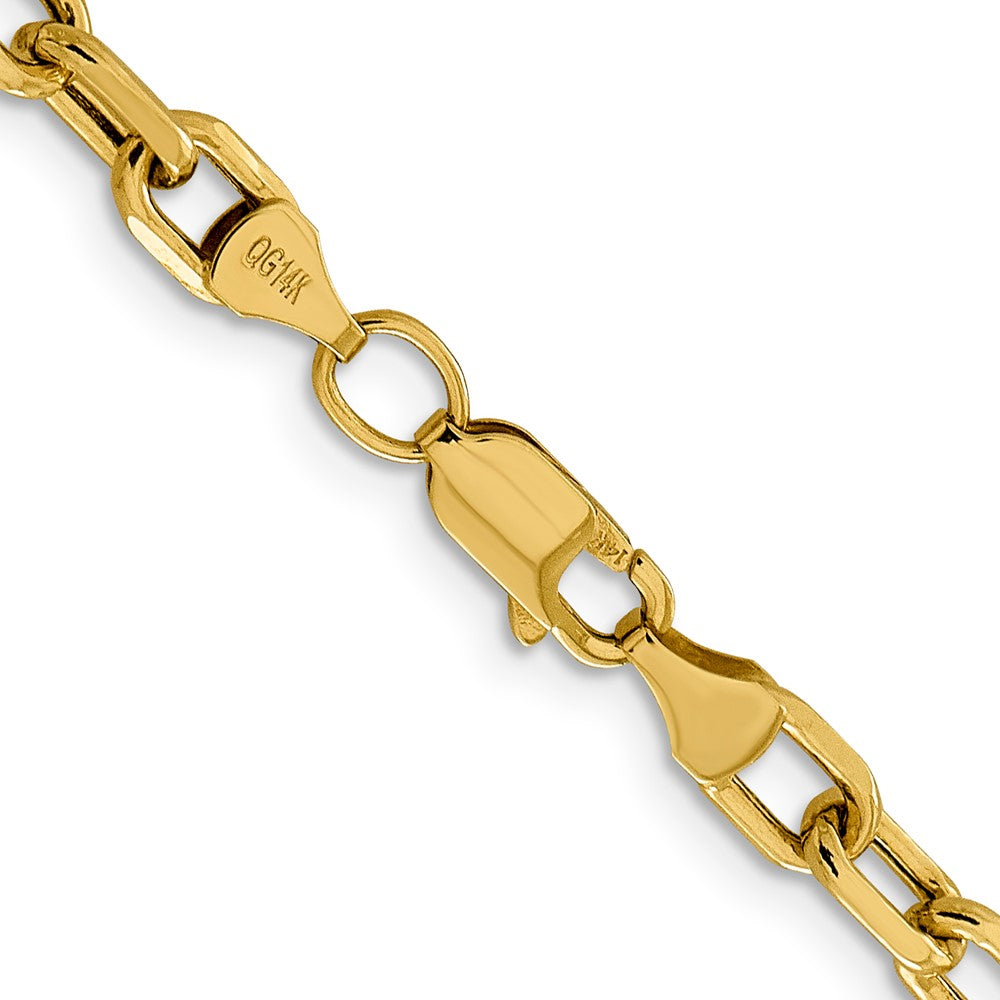 Gold (14K) Semi-solid Diamond-Cut Open Link Cable Chain