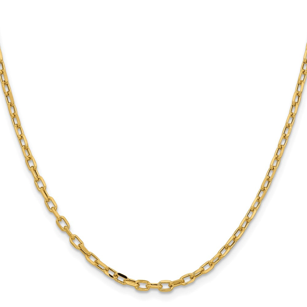 Gold (14K) Semi-solid Diamond-Cut Open Link Cable Chain