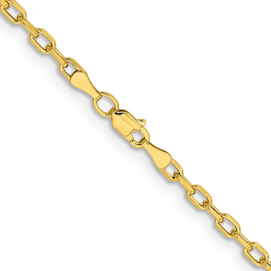 Gold (14K) Semi-solid Diamond-Cut Open Link Cable Chain