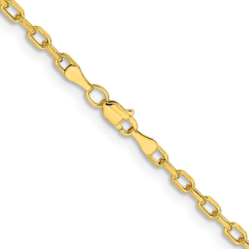 Gold (14K) Semi-solid Diamond-Cut Open Link Cable Chain